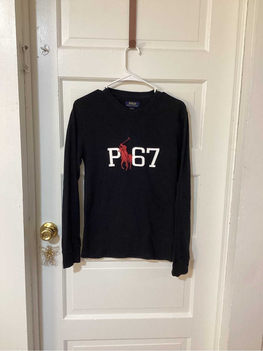 Polo by Ralph Lauren Black Thermal with Red P67 Logo